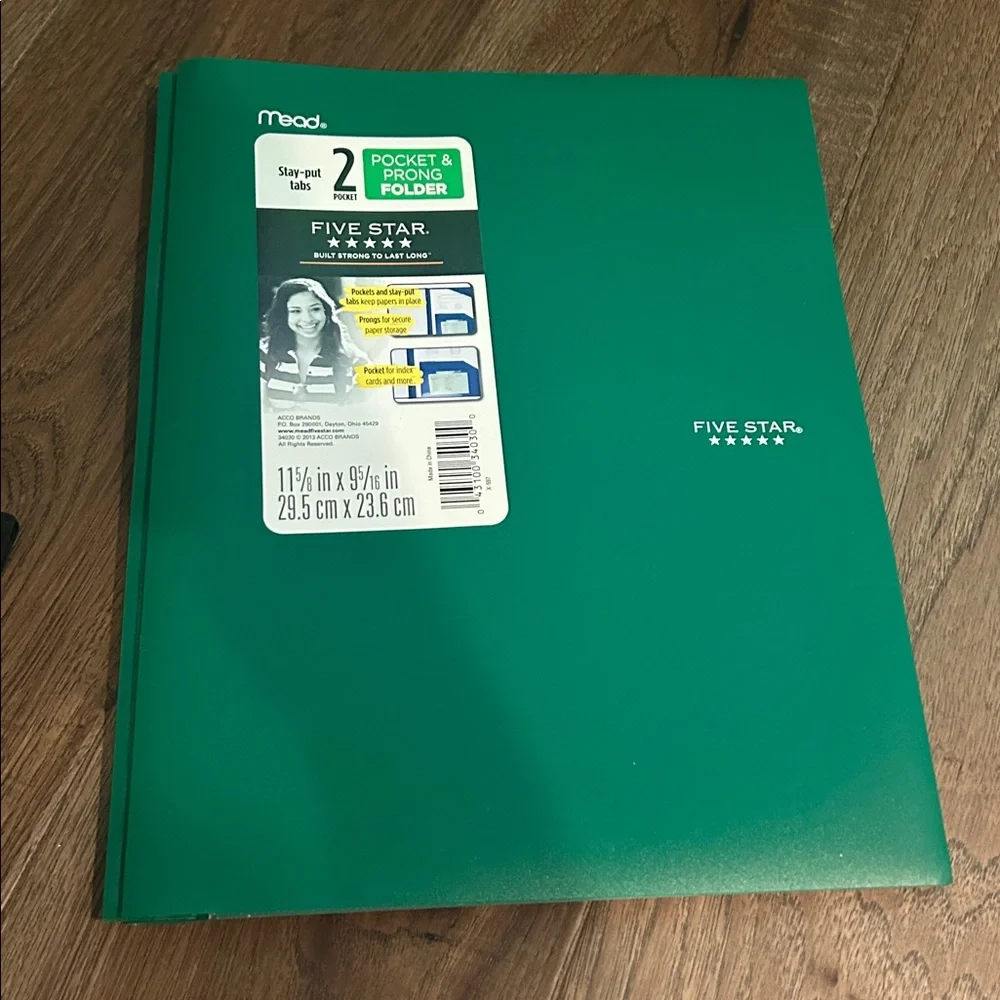 Mead 5-star lot.  3 folders, 3 spiral notebooks